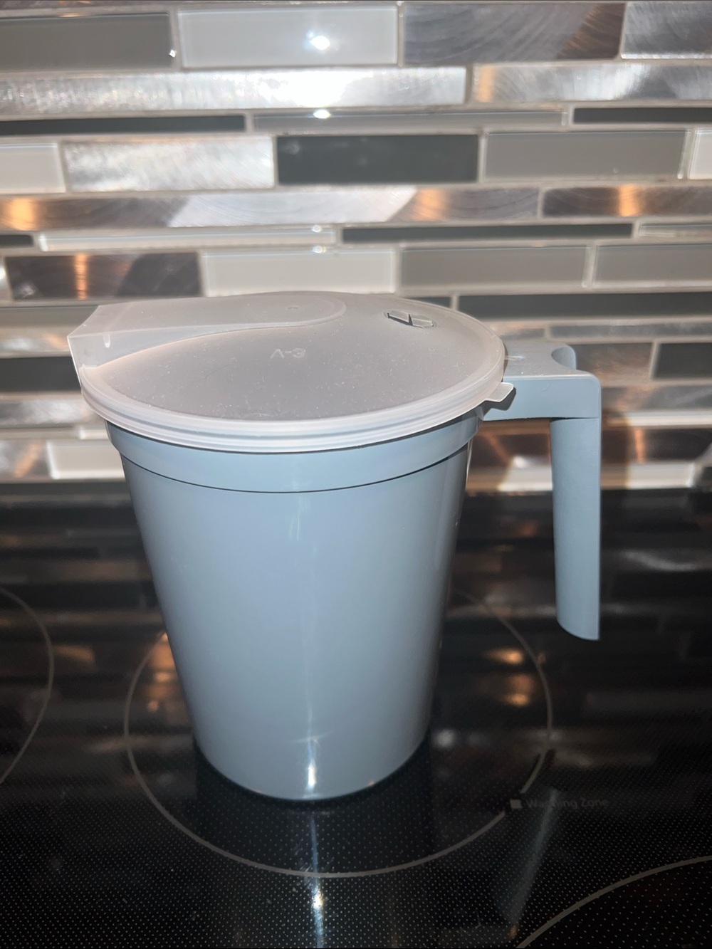 Gray Plastic Pour Pitcher Drink Cup